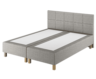 Boxspring Dayton Merlot Gris - 90x200 cm