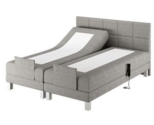 Boxspring Eton Electrique Merlot Gris - 140x200 cm