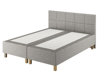 Boxspring Forbes Merlot Gris - 140x200 cm