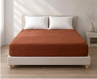 Ambiance drap-housse Percale henna Bonnet 35 140X200