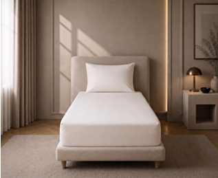 Ambiance drap-housse Satin Perle Bonnet 35 - 80X200 cm