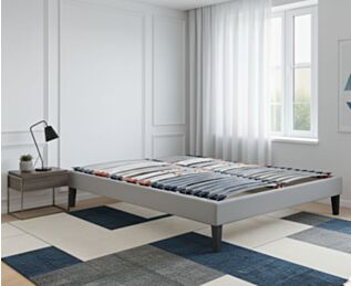 Sommier électrique Essentiel Plus Gris – 160x200 cm (2 couchages 80x200 cm) 
