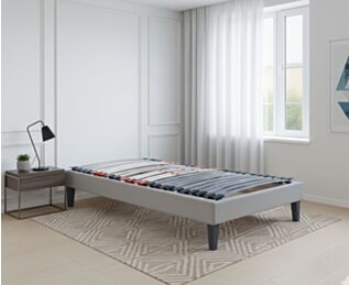 Sommier électrique Essentiel Plus gris - 90x200 cm
