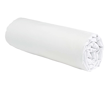 Drap-housse Satin Blanc - 140x190 cm