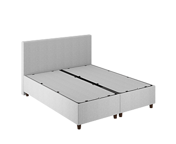 Lit Coffre Alpha Gris clair - 140x200 cm