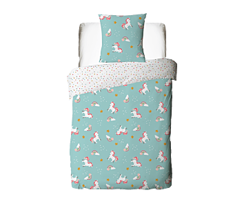 Parure de lit Licorne - 140x200 cm