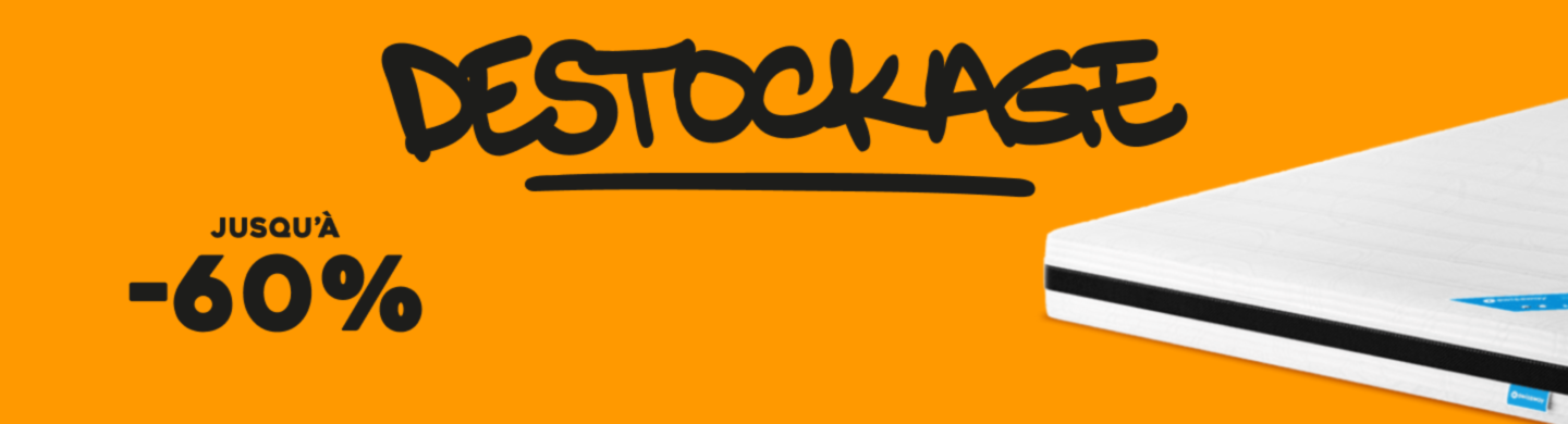 Destockage sur une sélection de matelas, sommier, oreiller